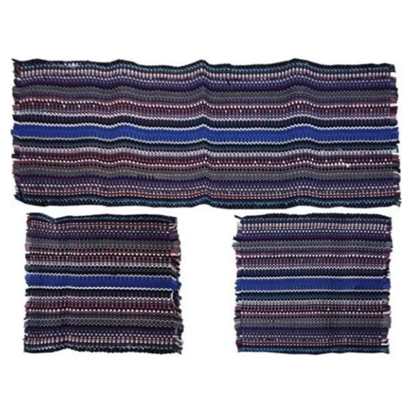 Oto Koltuk Serme Kilim Minder Siyah Beyaz 3 Lü Set - Görsel 4