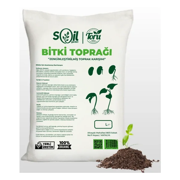 torubahce 50 Lt Bitki/ Saksı Ve Bahçe Toprağı Torf Hayvansal Gübresi Pomza Ve Perlit Katkılı Toprak - Görsel 2