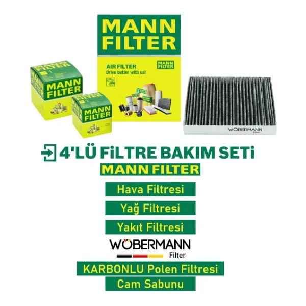 Wöbermann+mann Vw Caddy 1.6 2.0 Tdi Filtre Bakım Seti 2011-2015 4k - Görsel 4