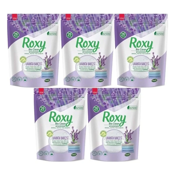 Dalan Roxy Bio Clean Lavanta Bahçesi Toz Sabun 800 gr 5'li - Görsel 5