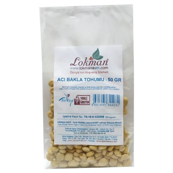 Dogal Aci Bakla Tohumu 1.Kalite Yahudi Baklasi Termiye Lupen 50Gr - Görsel 3