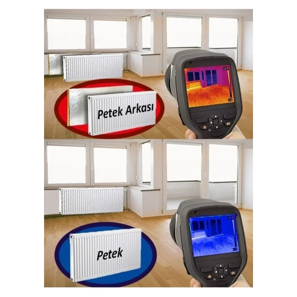 4 Adet Isı Yalıtım Levhası Petek Arkası Kalorifer Arkası Isı Izalasyon Levhası 100cmx50cmx5mm - Görsel 3