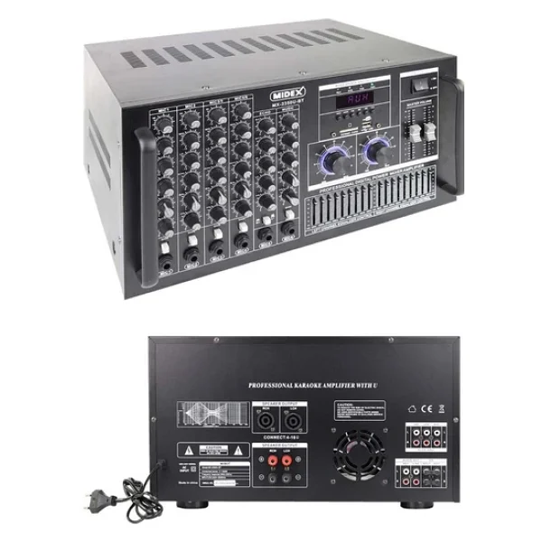 Midex Mx-2350U Ekolayzer'lı Stereo Power Mikser Anfi 2X350 Watt 4-16 Ohm - Görsel 2