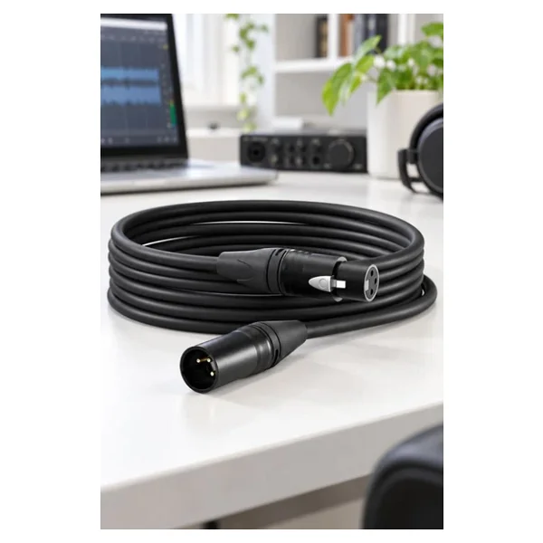 Midex MCB-5X Kaliteli Stereo Mikrofon Kablosu XLR + XLR 5 Metre Siyah Renk - Görsel 5