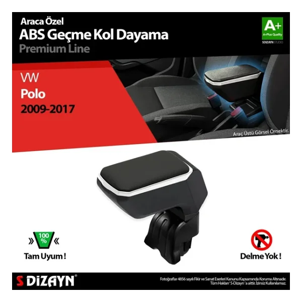 S-Dizayn Vw Polo Kol Dayama Kolçak Geçmeli Abs Gri 2009-2017 - Görsel 2