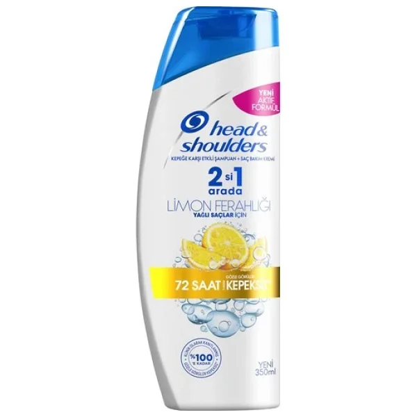 Head & Shoulders Limon Ferahlığı 2'si 1 Arada 350 ml 2 Adet Kepek Şampuanı - Görsel 2
