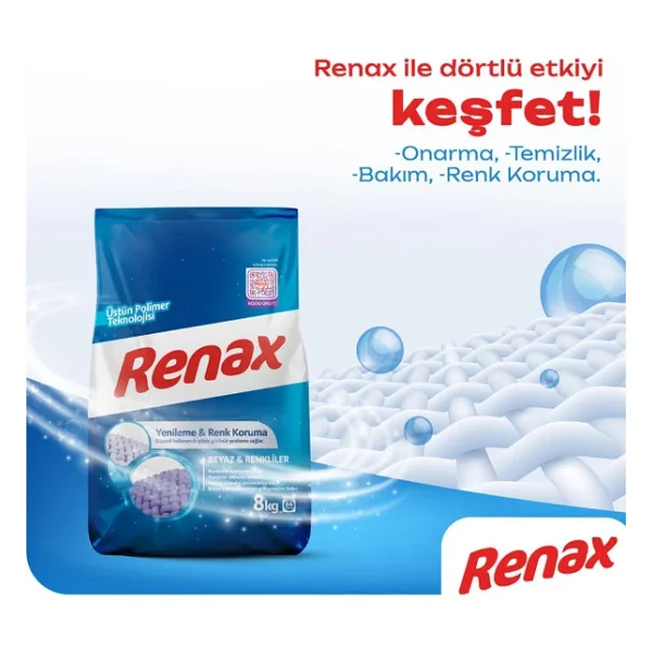 Renax Beyazlar ve Renkliler için 8 kg Toz Deterjan - Görsel 5
