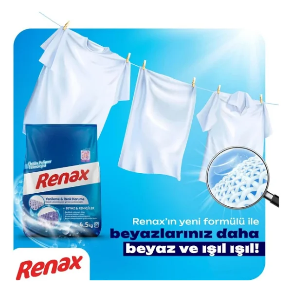 Renax Beyazlar ve Renkliler için 8 kg Toz Deterjan - Görsel 6