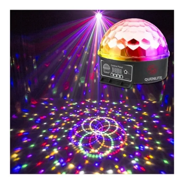 Quenlite QX-61 RGBW DMX512 Sahne Küre Led Işık Sistemi 6x1 W Disko Işığı - Görsel 4