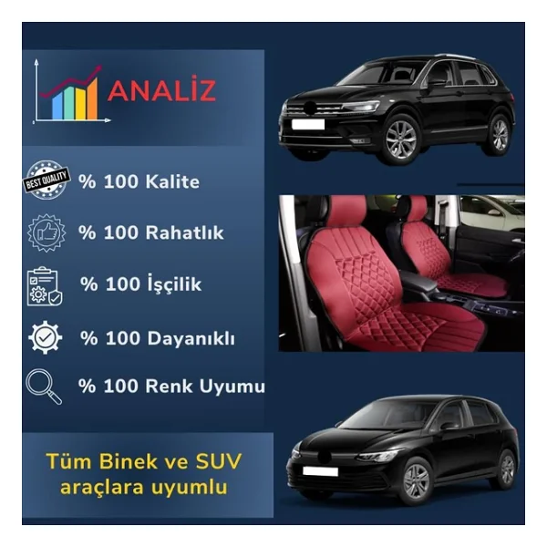 Space Oto Koltuk Minderi, Togg Araçlara Uyumlu 2'Li Set Özel Tasarım Minder - Görsel 9