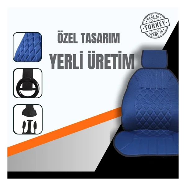 Space Oto Koltuk Minderi, Togg Araçlara Uyumlu 2'Li Set Özel Tasarım Minder - Görsel 6