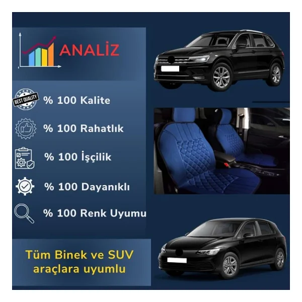 Space Oto Koltuk Minderi, Togg Araçlara Uyumlu 2'Li Set Özel Tasarım Minder - Görsel 4