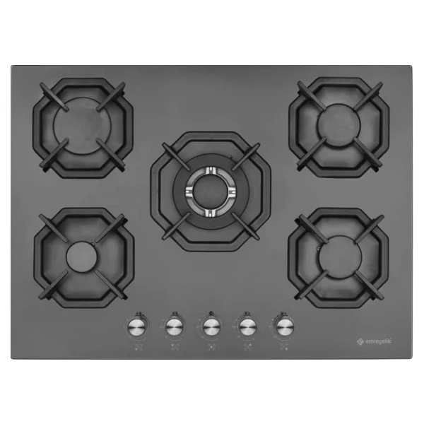 Eminçelik EC-AH 2250 BW BG70 SNG Wok Gözlü Siyah Cam Ankastre Ocak - Görsel 6
