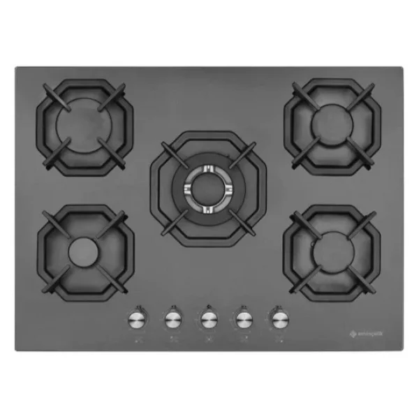 Eminçelik EC-AH 2250 BW BG70 SNG Wok Gözlü Siyah Cam Ankastre Ocak - Görsel 5
