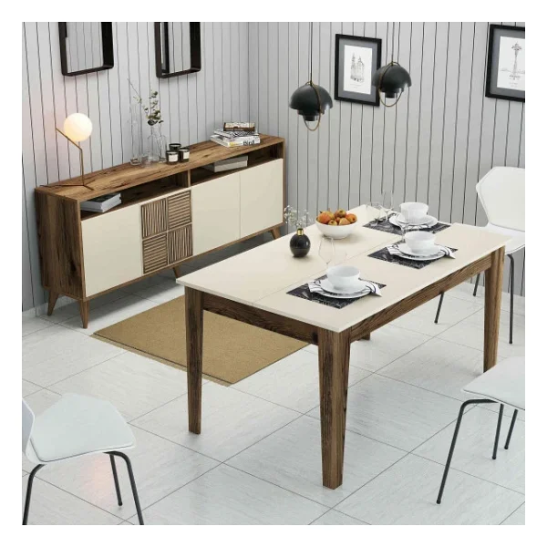 Variant Mobilya Variant Milan Yemek Odası Takımı - Ceviz / Krem - Görsel 4