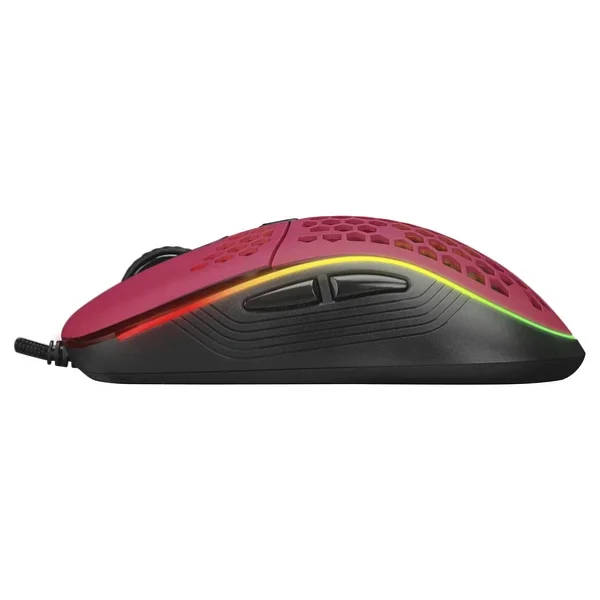 Rampage Gentle SMX-R85 Kırmızı RGB Makrolu Optik Kablolu Oyuncu Mouse - Görsel 4