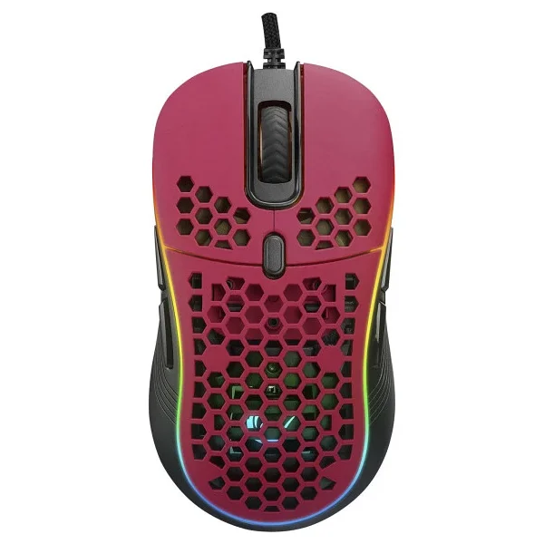 Rampage Gentle SMX-R85 Kırmızı RGB Makrolu Optik Kablolu Oyuncu Mouse - Görsel 2