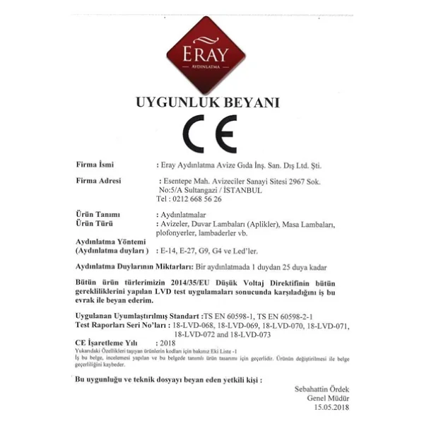 Eray Aydınlatma 5164-6 LED Avize - Görsel 2