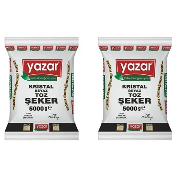 Yazar Kristal Toz Şeker 5 kg 2'li - Görsel 2