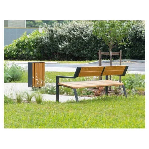 Park Oturma Bankı Ahşap Dış Mekan Oturma Bankları - Görsel 3