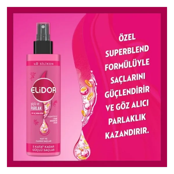 Elidor Superblend Güçlü & Parlak 200 ml Sıvı Saç Kremi - Görsel 7