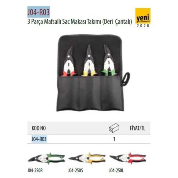 Ceta Form Sac Makası Takımı (Deri Çantalı)3 Parça Mafsallı - Görsel 3