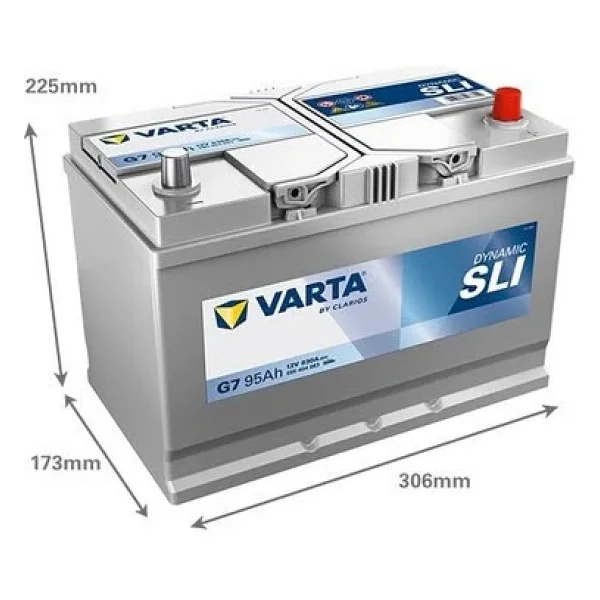 Varta Blue Dynamic G7 12V 95 Ah 830 CCA Akü - 2025 - Görsel 2