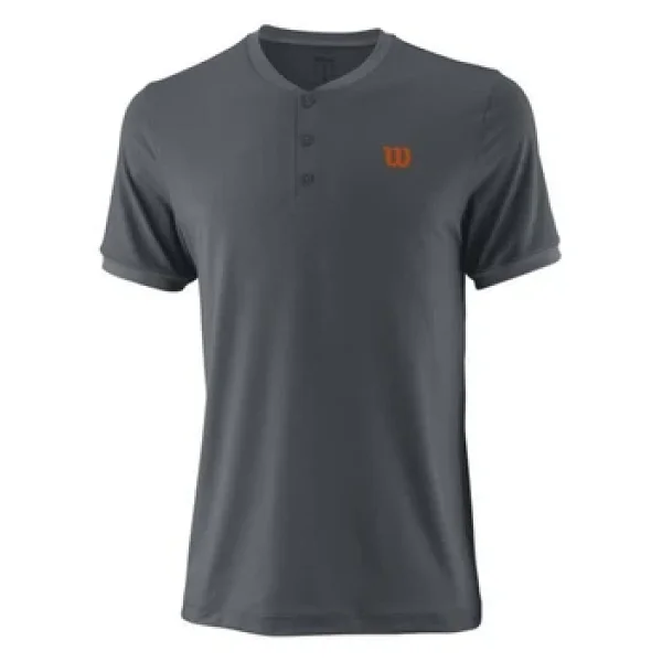 Wilson UWII Henley DK Gri Erkek Tenis T-Shirt wra762906 Gri S - Görsel 4