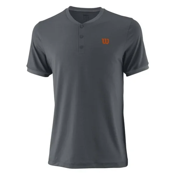 Wilson UWII Henley DK Gri Erkek Tenis T-Shirt wra762906 Gri S - Görsel 5