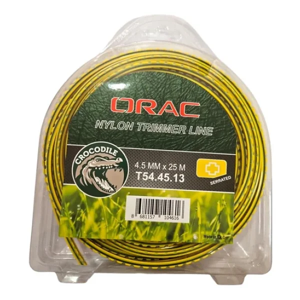Orac Orac 4,50 mm 25 mt. Dişli Tırtıklı Sarı Tırpan Misinası - Görsel 2