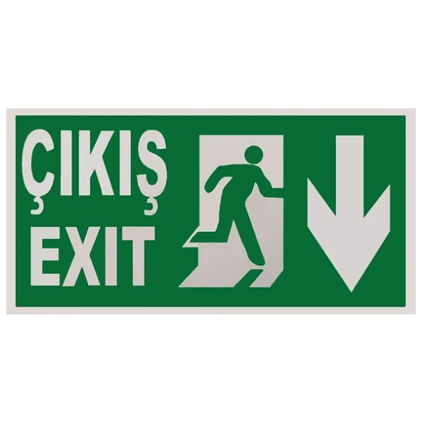 Pvc Levha - Çıkış/Exit Aşağı Yön - Görsel 4