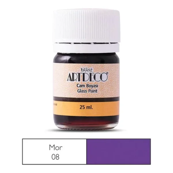 Artdeco 030A Cam Boyası 08 Mor 25Ml - Görsel 4