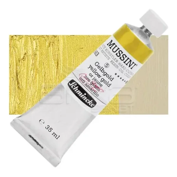 Schmincke Mussini 35 ml 863 Yellow Gold Yağlı Boya - Görsel 5