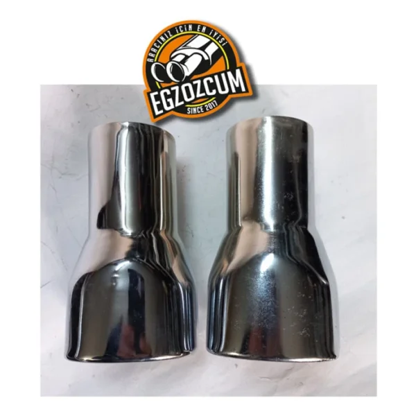 60 Mm. Nikelaj Kare Sessiz Egzoz Eksoz Ucu - Görsel 5