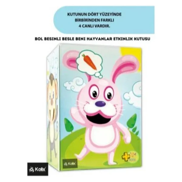 KOLİX Doyur Beni Hayvanlar Kutu Seti Etkinlik Kutusu Oluklu Mukavva Eğitici Oyuncak SET Kutu - Görsel 3