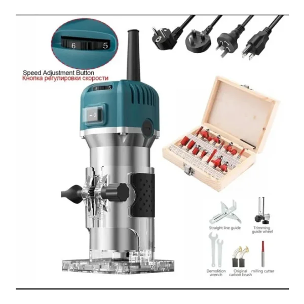 Moonshop 3100 Watt Profesyonel Formika Traşlama Freze Makinası Ve Uçları 6 Mm Pens 2 Yıl Garantili - Görsel 2