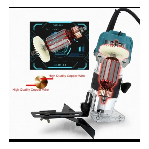 Moonshop 3100 Watt Profesyonel Formika Traşlama Freze Makinası Ve Uçları 6 Mm Pens 2 Yıl Garantili - Görsel 6