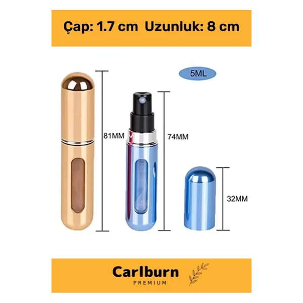 Özel Parfüm Şişesinden Doldurulabilir Taşınabilir Çanta İçi Mini Cep Parfüm Şişesi 5 Ml x 10 Adet - Görsel 3