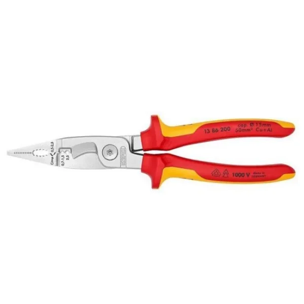 Knipex 13 86 200 200 mm VDE Kombine Elektrikçi Pensesi - Görsel 4
