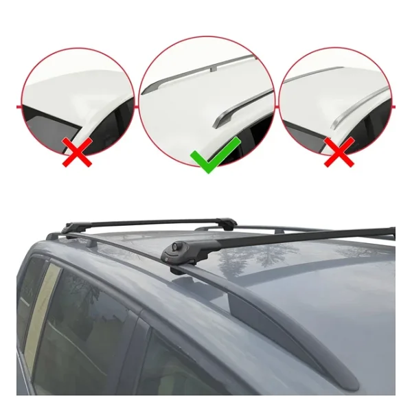 Hyundai Lavita / Matrix Fc 2001-2010 Arası İle Uyumlu Ace-1 Ara Atkı Tavan Barı Siyah - Görsel 3