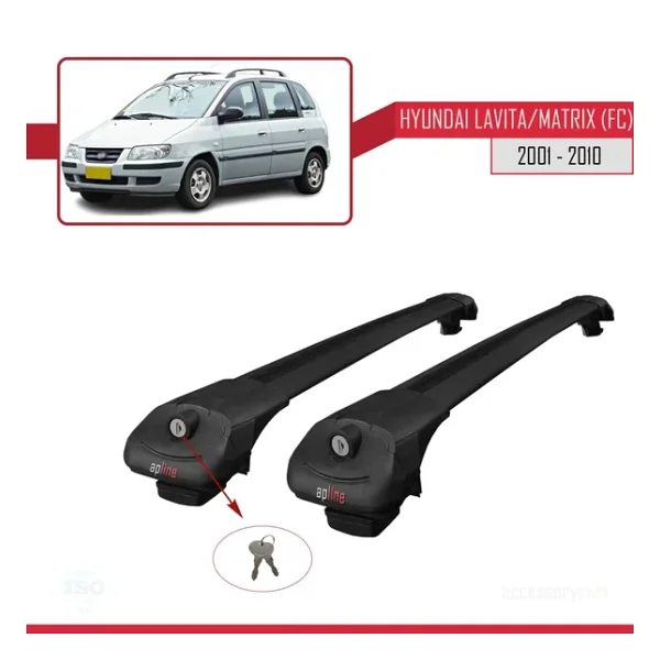 Hyundai Lavita / Matrix Fc 2001-2010 Arası İle Uyumlu Ace-1 Ara Atkı Tavan Barı Siyah - Görsel 5