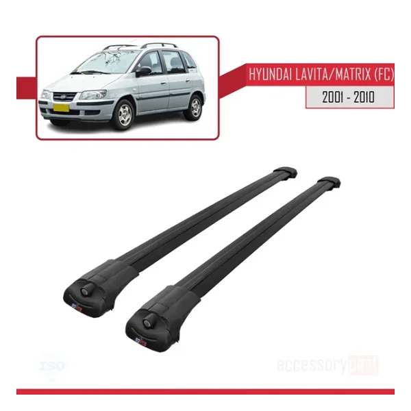 Hyundai Lavita / Matrix Fc 2001-2010 Arası İle Uyumlu Ace-1 Ara Atkı Tavan Barı Siyah - Görsel 4