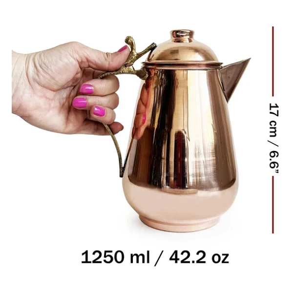 Shark Anatolia Kovan Bakır Sütlük, Sürahi 1250Ml - Görsel 5