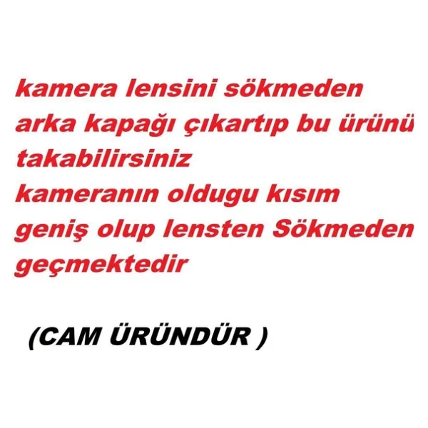 Tkgz İphone 13 Arka Pil Batarya Kapağı Cam Kırmızı - Görsel 4
