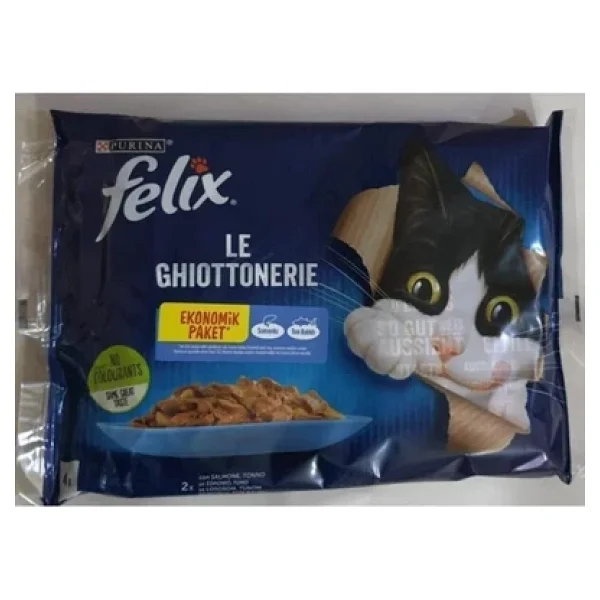 Felix Multipack Somonlu ve Ton Balıklı 4x85 gr 12'li Yetişkin Kedi Yaş Maması - Görsel 4