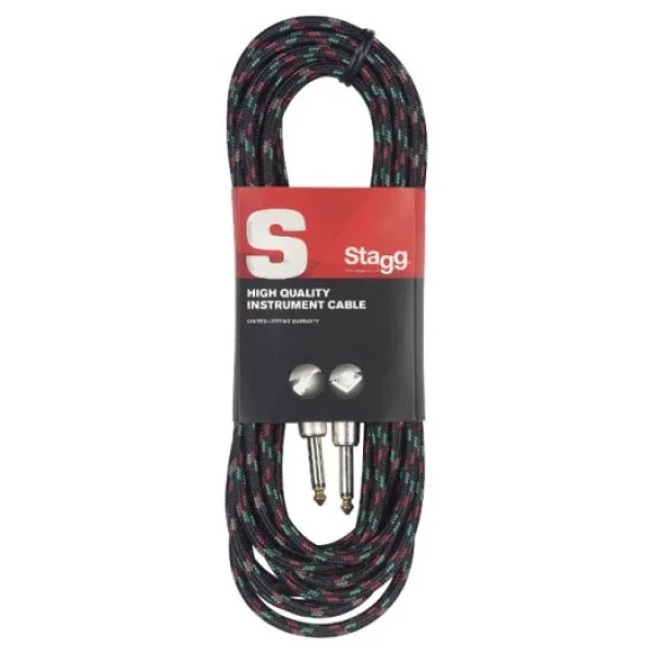 Stagg Enstrüman Kablosu Örgü Sargılı 3Metre Siyah SGC3VT BK - Görsel 2
