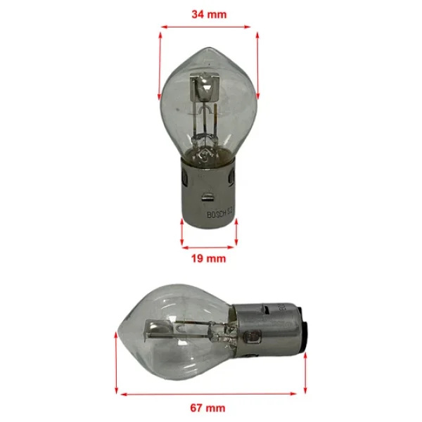 Motosiklet Tipi S2 12V 35/35W Ba20d Ampul - Görsel 2
