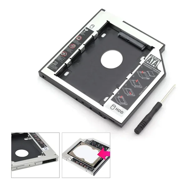 Gabble Notebook Kızak Kutu HDD SSD 12.7mm Sata Gabble GAB-HC127 - Görsel 3