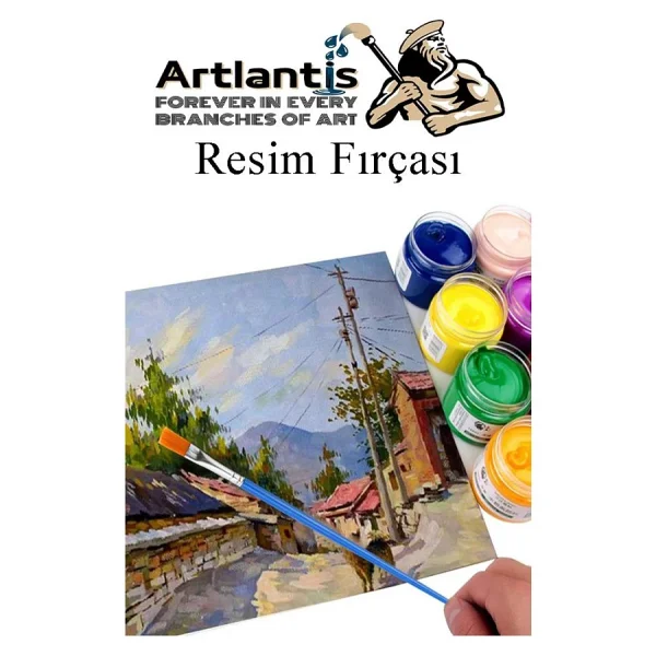 Resim Paleti Ve Resim Firca Seti 1 Paket Ressam Paleti Boyama Fircasi Akrilik Boya Guaj Boya Suluboya - Görsel 7