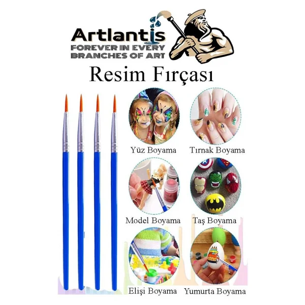 Resim Paleti Ve Resim Firca Seti 10 Paket Ressam Paleti Boyama Fircasi Akrilik Boya Guaj Boya Suluboya - Görsel 5